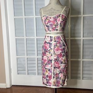 Mustard Seed Floral 2 piece skirt set size M